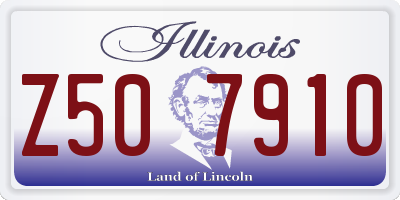 IL license plate Z507910