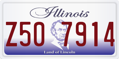 IL license plate Z507914