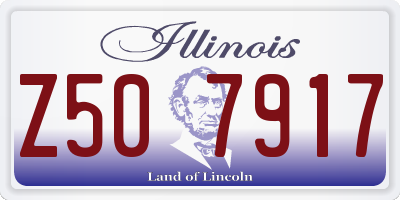 IL license plate Z507917