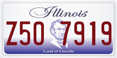 IL license plate Z507919