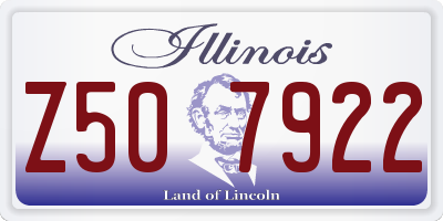 IL license plate Z507922