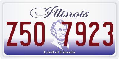 IL license plate Z507923
