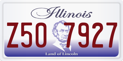 IL license plate Z507927