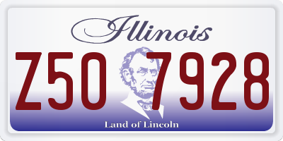 IL license plate Z507928