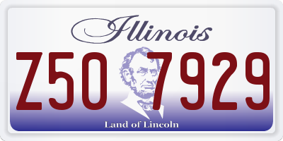 IL license plate Z507929