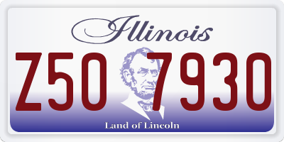 IL license plate Z507930