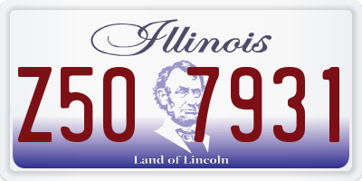IL license plate Z507931