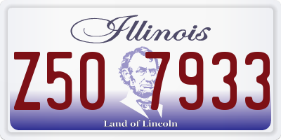 IL license plate Z507933