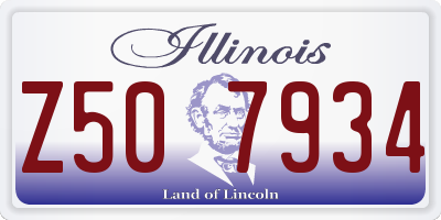 IL license plate Z507934