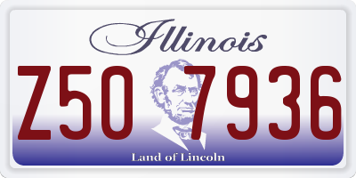 IL license plate Z507936