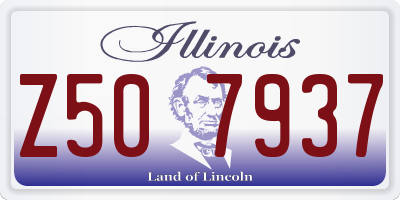 IL license plate Z507937