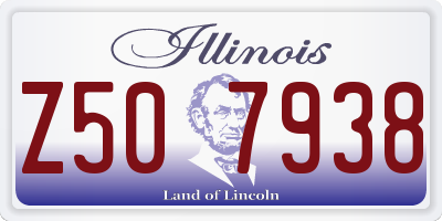 IL license plate Z507938