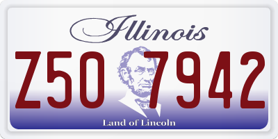 IL license plate Z507942