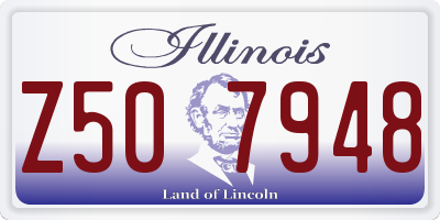 IL license plate Z507948
