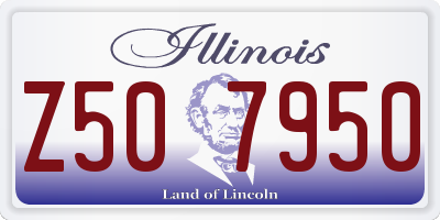 IL license plate Z507950