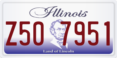IL license plate Z507951