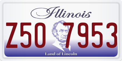 IL license plate Z507953