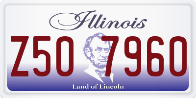 IL license plate Z507960