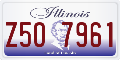 IL license plate Z507961