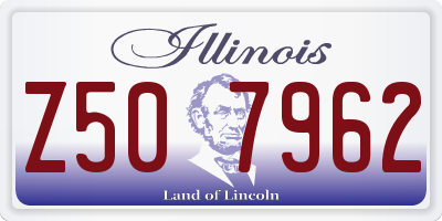 IL license plate Z507962