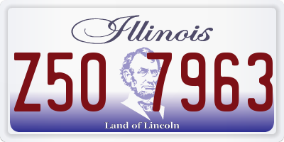 IL license plate Z507963
