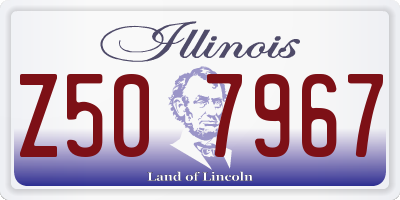 IL license plate Z507967