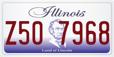 IL license plate Z507968