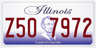 IL license plate Z507972