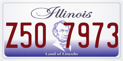 IL license plate Z507973
