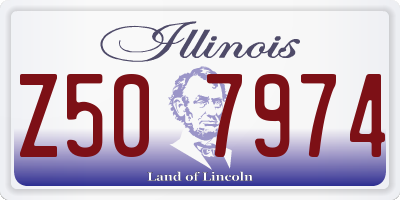 IL license plate Z507974