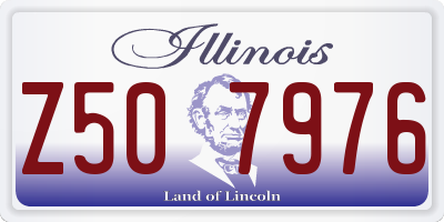 IL license plate Z507976