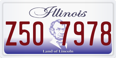 IL license plate Z507978