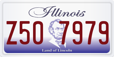 IL license plate Z507979