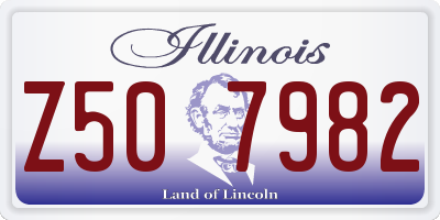 IL license plate Z507982