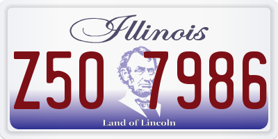 IL license plate Z507986