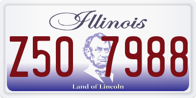 IL license plate Z507988