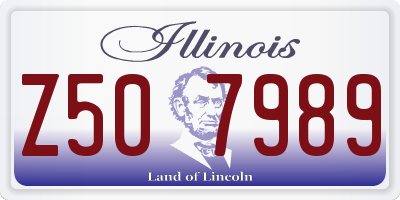 IL license plate Z507989