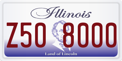 IL license plate Z508000