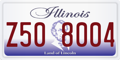 IL license plate Z508004