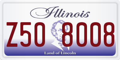 IL license plate Z508008