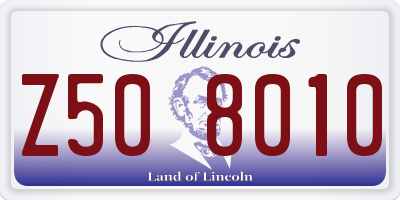 IL license plate Z508010