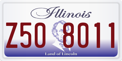 IL license plate Z508011