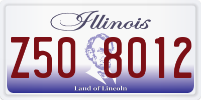 IL license plate Z508012