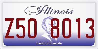 IL license plate Z508013
