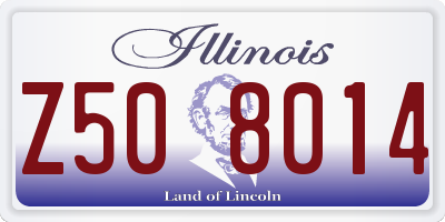 IL license plate Z508014