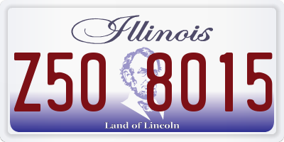 IL license plate Z508015