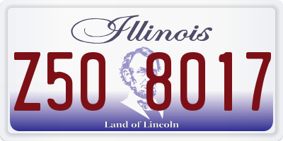IL license plate Z508017