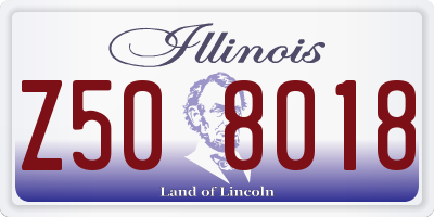IL license plate Z508018