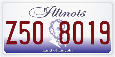 IL license plate Z508019