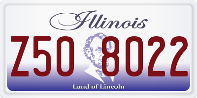 IL license plate Z508022